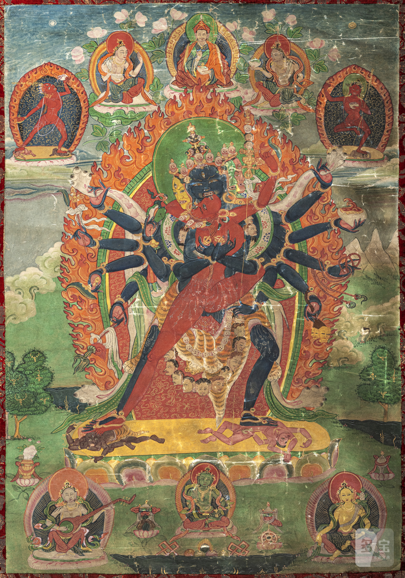 A THANGKA DEPICTING SHRICHAKRASAMVARA